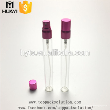 Botella de aerosol recargable del perfume del vidrio del tubo 12ml mini